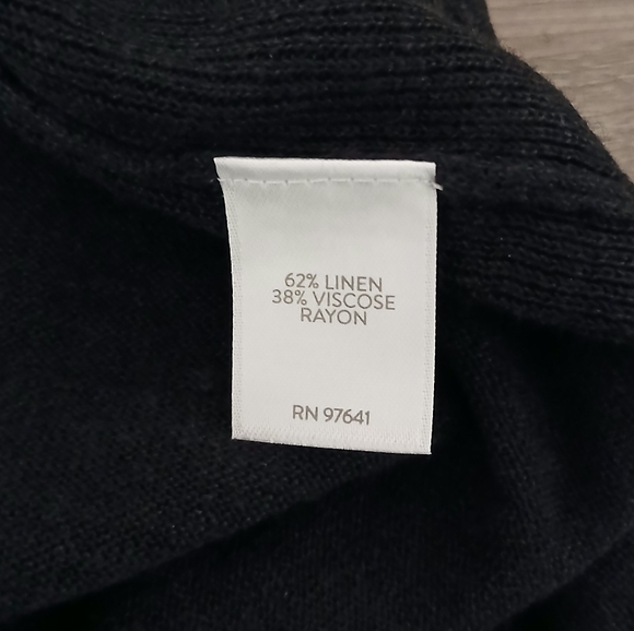 Ladies J. Jill Medium Long Black Sleeveless Cardigan Duster Tunic With Pockets - Picture 5 of 5